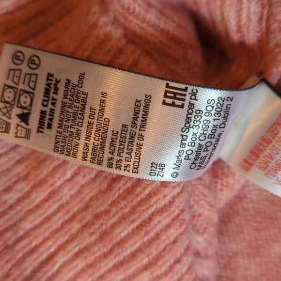 M&S Marks & Spencer Collection Pullover Knitted Jumper Sweater US XS Dusky Rose - Picture 9 of 12